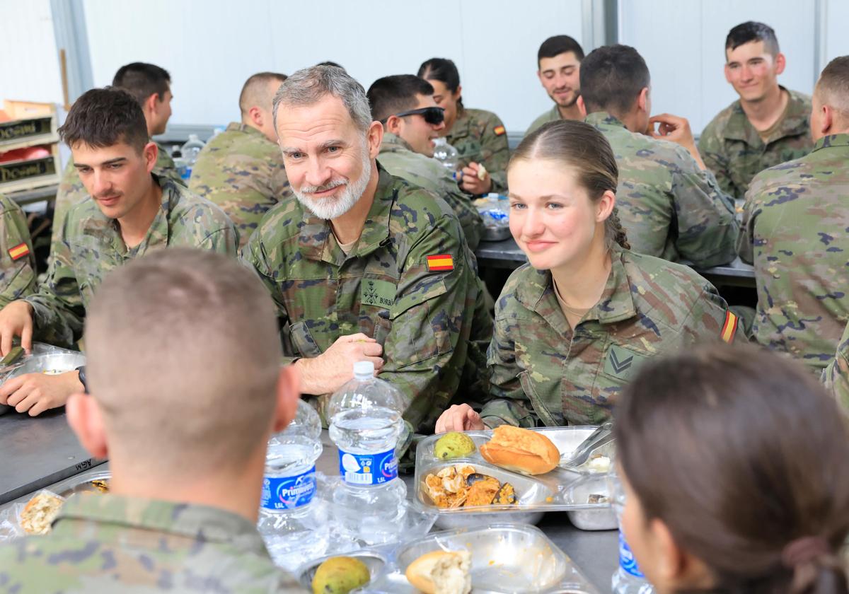 Felipe VI visita por sorpresa a la princesa Leonor en Zaragoza: comparten mesa y menú