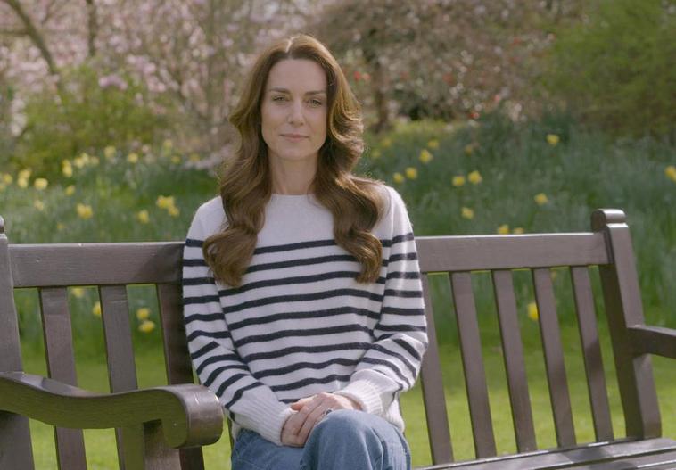 Kate Middleton en una imagen del vídeo difundido sobre su estado de salud.