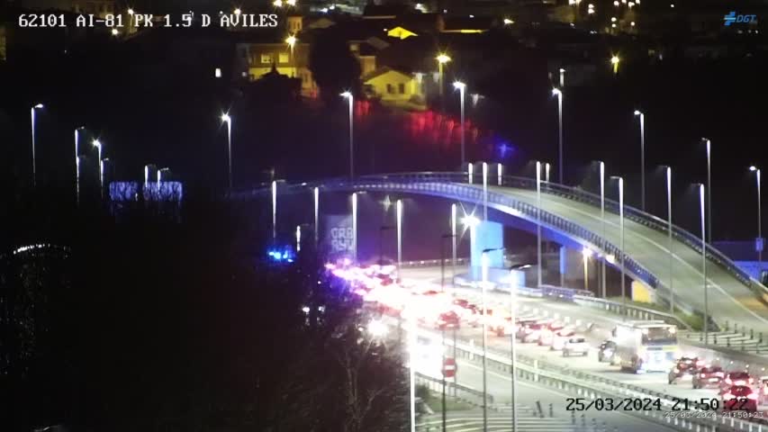 Retenciones en la AI-81 a causa del accidente.