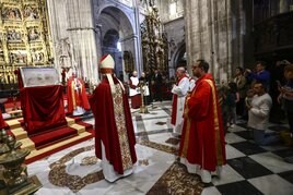 Celebración del Viernes Santo, el año pasado en la Catedral.