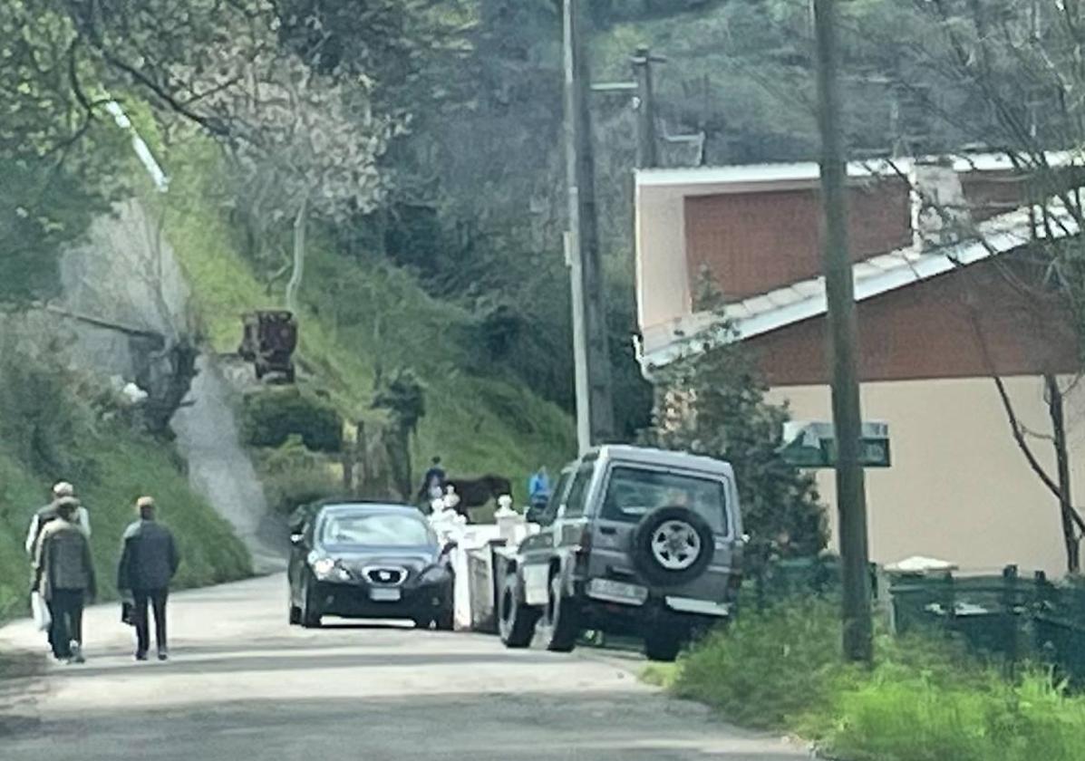 Entrada al pueblo de Villalad, donde sucedieron los hechos.