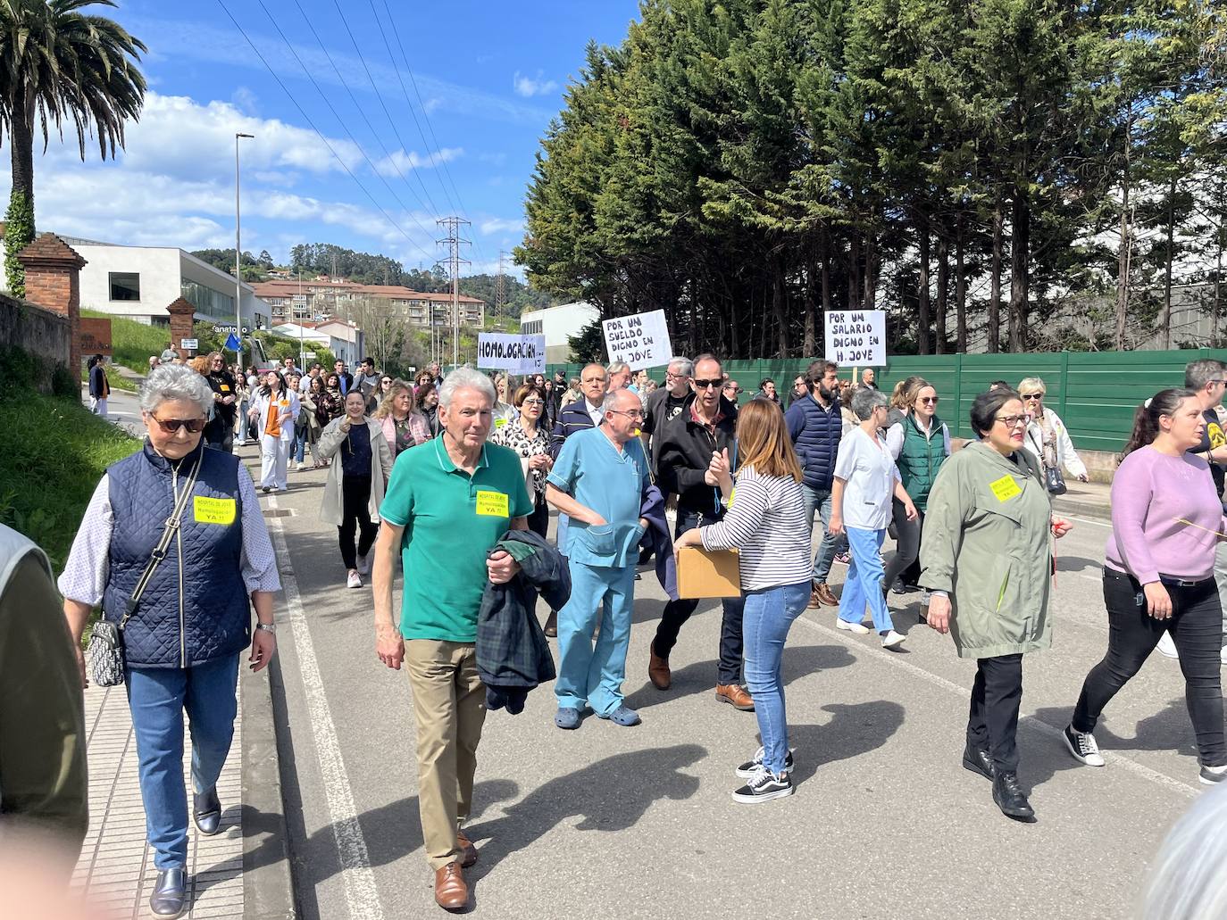 Las imágenes de la protesta de los trabajadores del Hospital de Jove