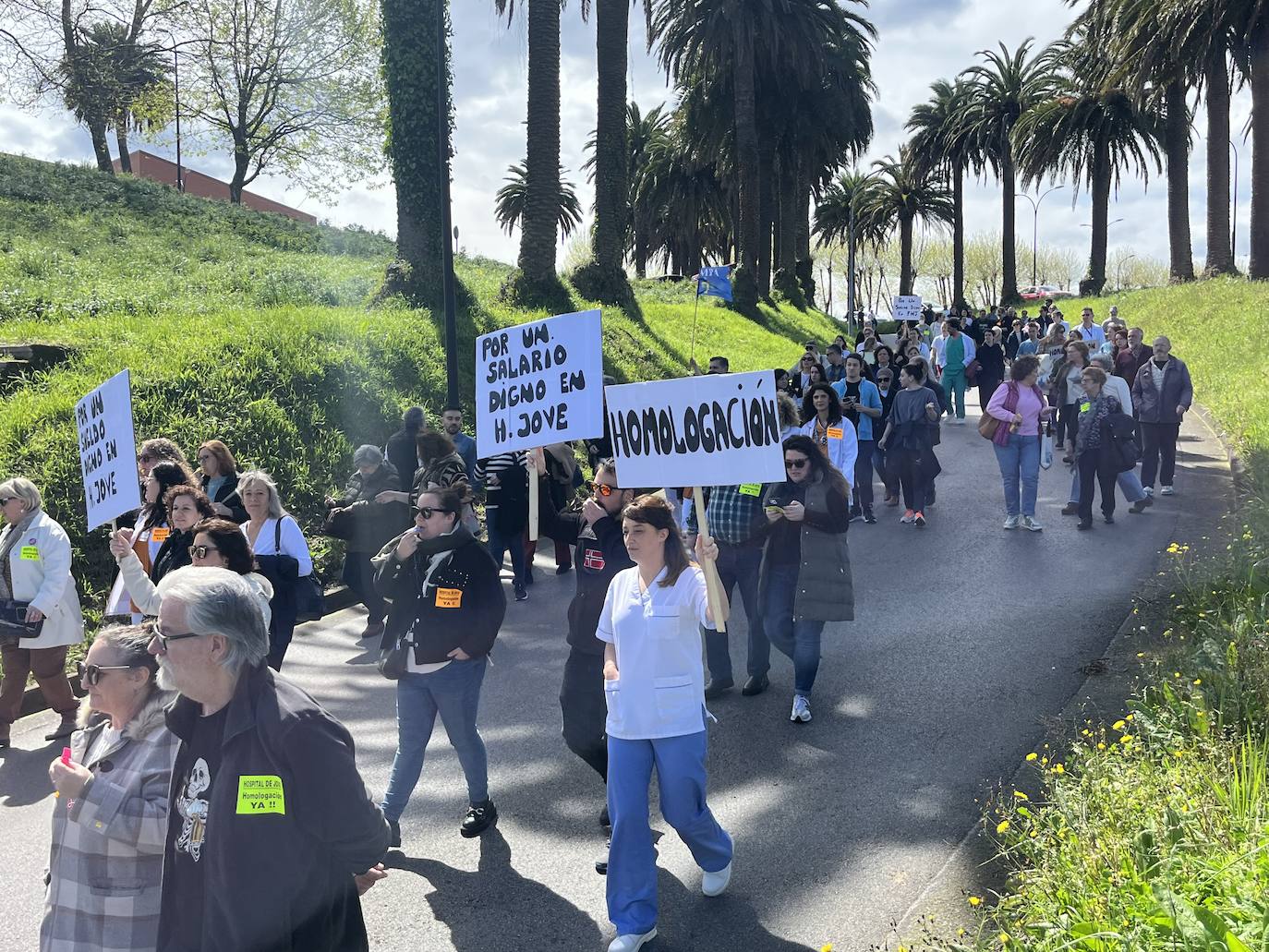 Las imágenes de la protesta de los trabajadores del Hospital de Jove