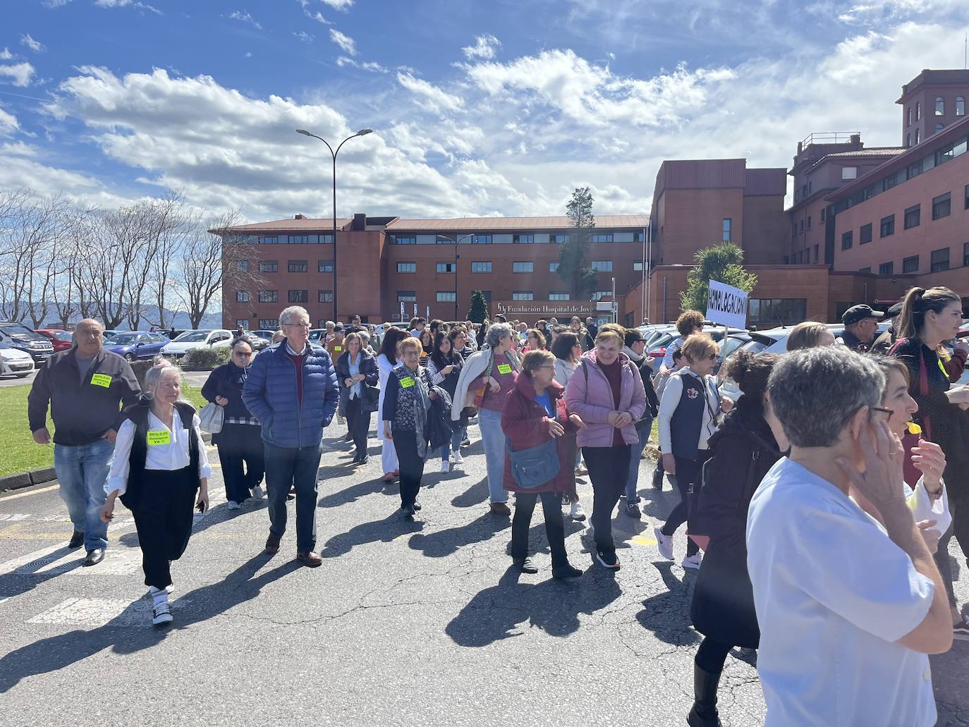 Las imágenes de la protesta de los trabajadores del Hospital de Jove