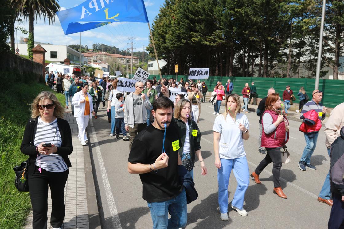 Las imágenes de la protesta de los trabajadores del Hospital de Jove