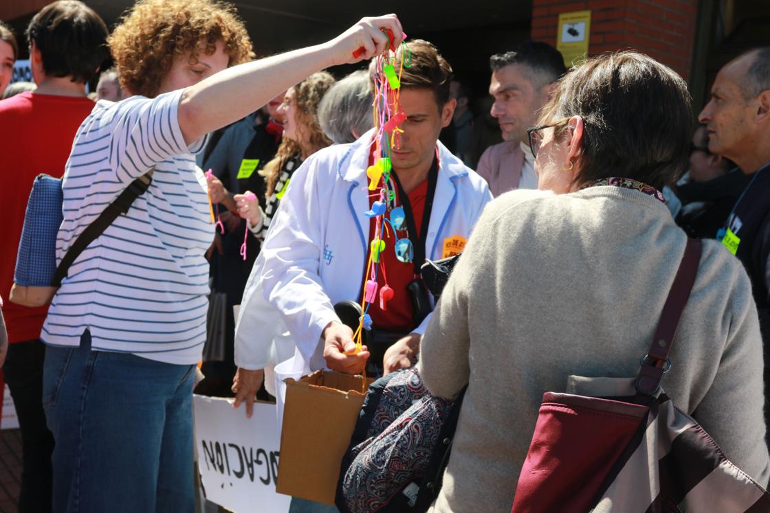 Las imágenes de la protesta de los trabajadores del Hospital de Jove