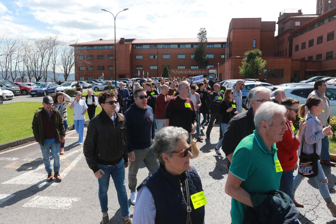 Las imágenes de la protesta de los trabajadores del Hospital de Jove