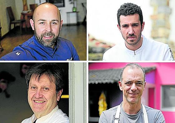 Ricardo G. Sotres; Xune Andrade; Pepe Ron y Pedro Martino