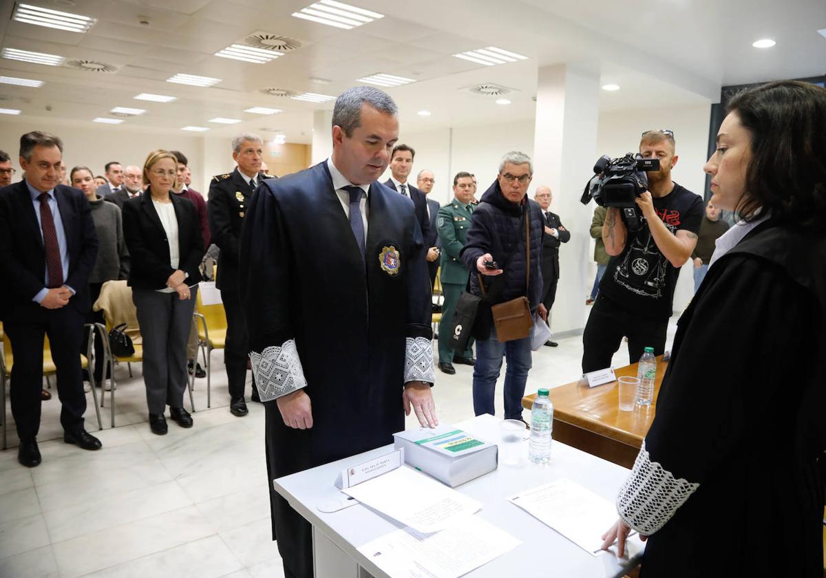 Alberto Rodríguez, durante la toma de posesión.