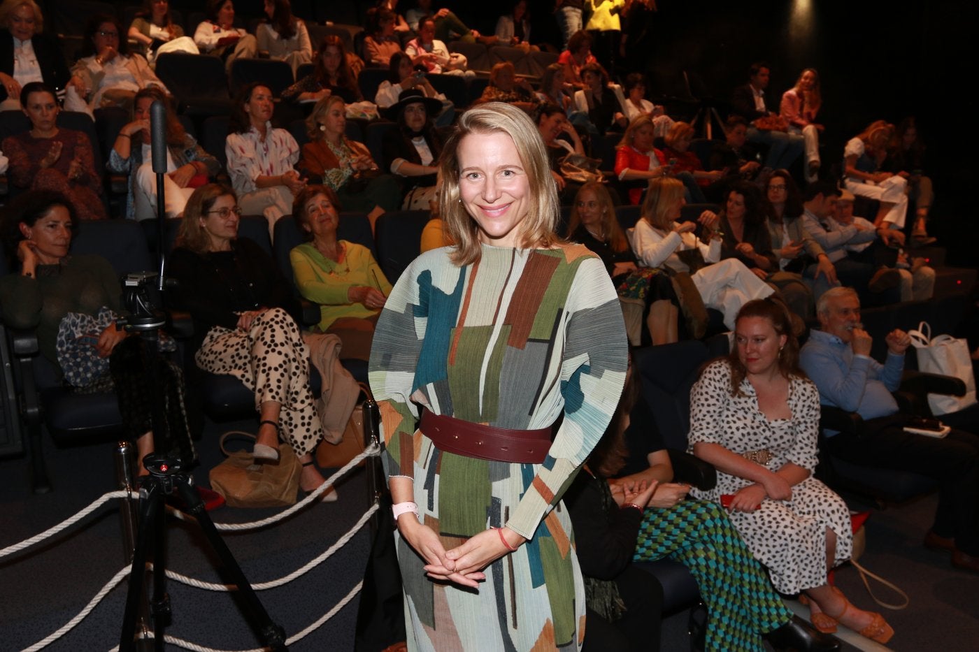 María de León, en el salón de actos del Acuario de Gijón.
