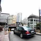 La actual entrada al aparcamiento de La Escandalera.