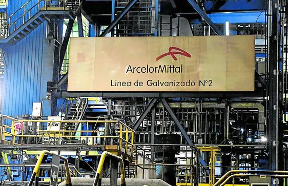 Línea de galvanizado número 2 de Arcelor en Avilés.