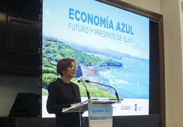 Carmen Moriyón, alcaldesa de Gijón, en la jornada 'Economía azul. Futuro y presente de Gijón' organizada por EL COMERCIO.