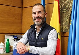 Ángel García, al inicio de la entrevista.