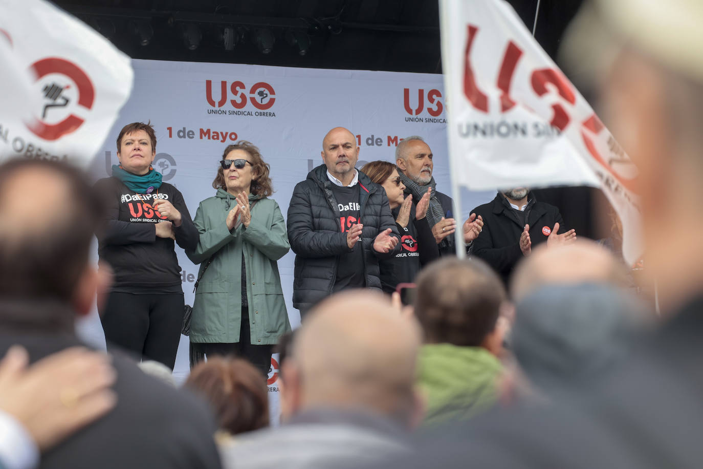 Así fueron las manifestaciones en Gijón de USO y los sindicatos minoritarios