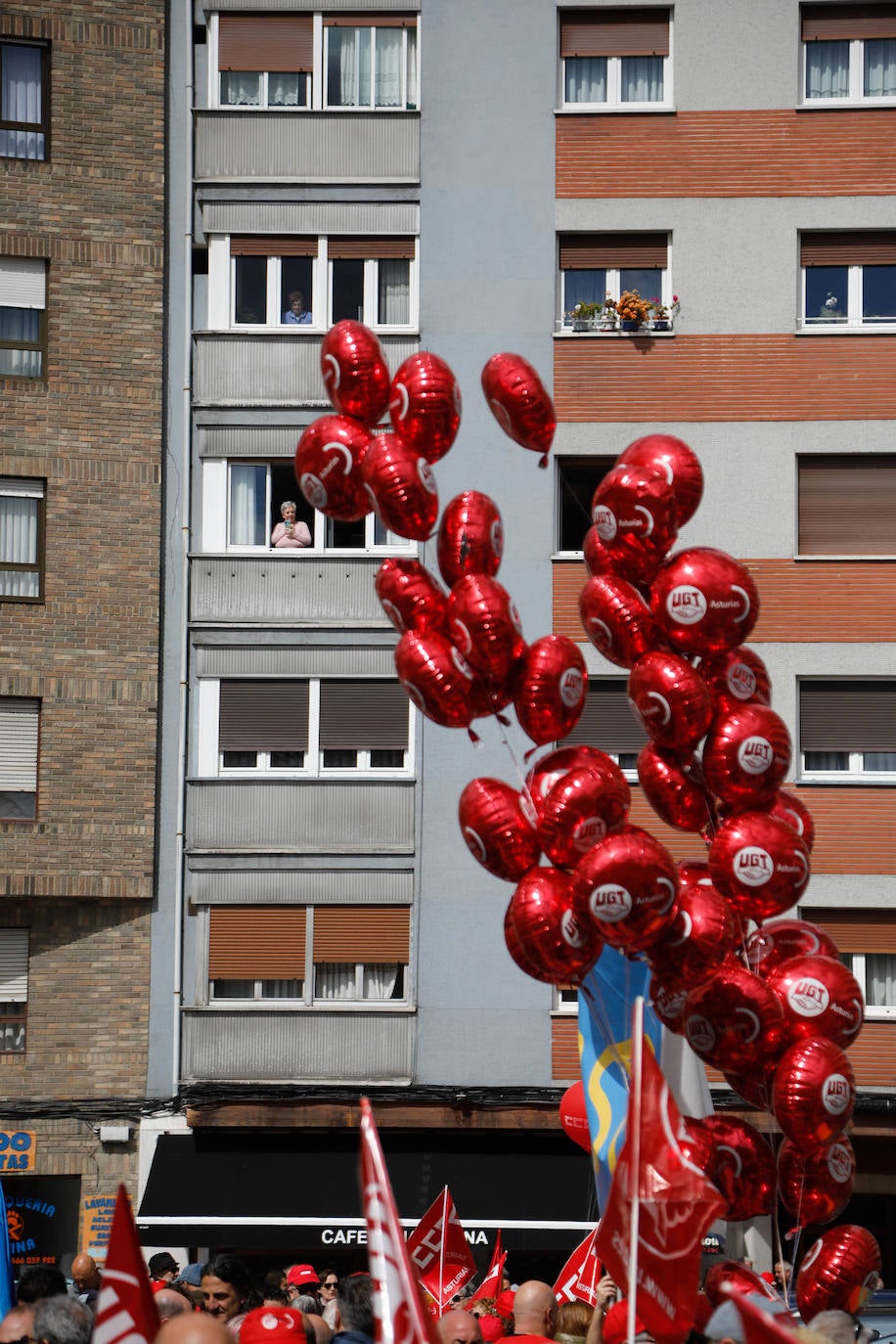 Los sindicatos asturianos, a la calle en Langreo para «reivindicar lo que es justo»