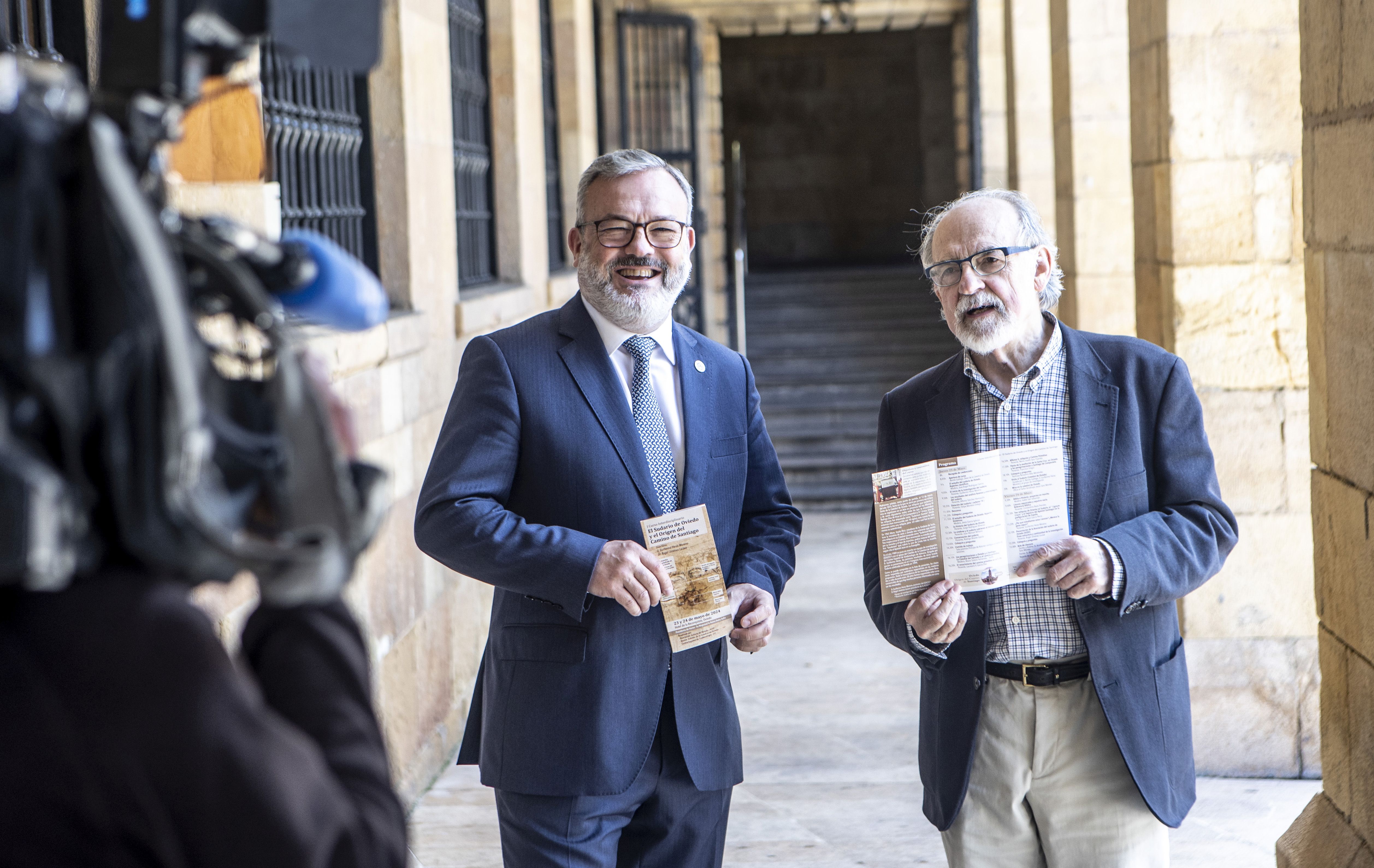 Alfredo García Quintana y Ángel Jimenez Lacave, este jueves, antes de la presentación.