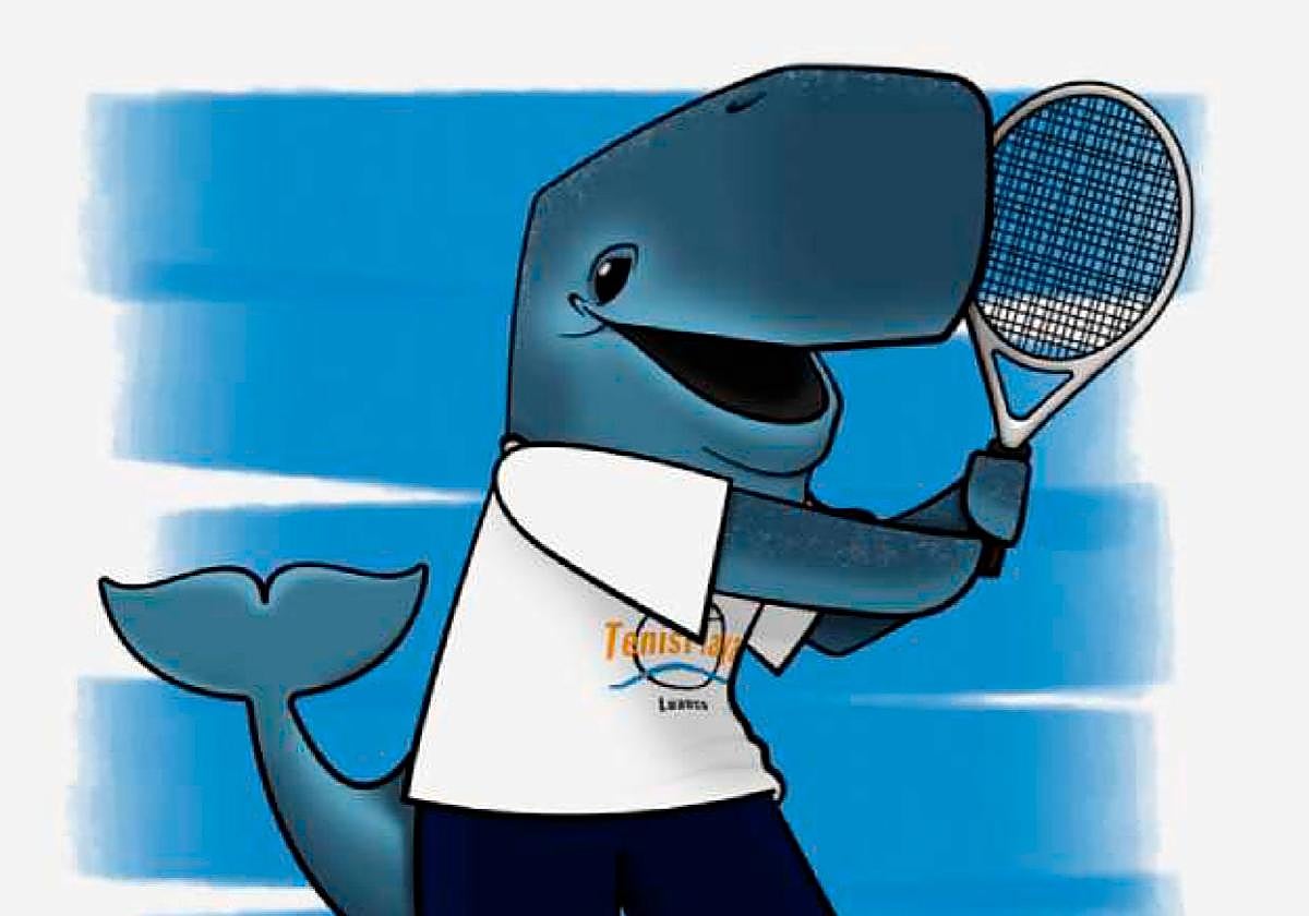 El diseño ganador de la nueva mascota del Torneo BDO Tenis Playa Luanco.