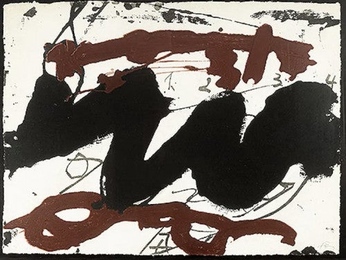 'Roig i negre 2, 1985, de Antoni Tàpies.