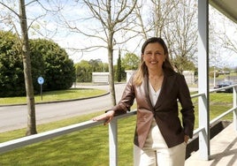 La presidenta de la patronal asturiana, María Calvo, en el edificio de Fade del Parque Científico Tecnológico de Gijón.