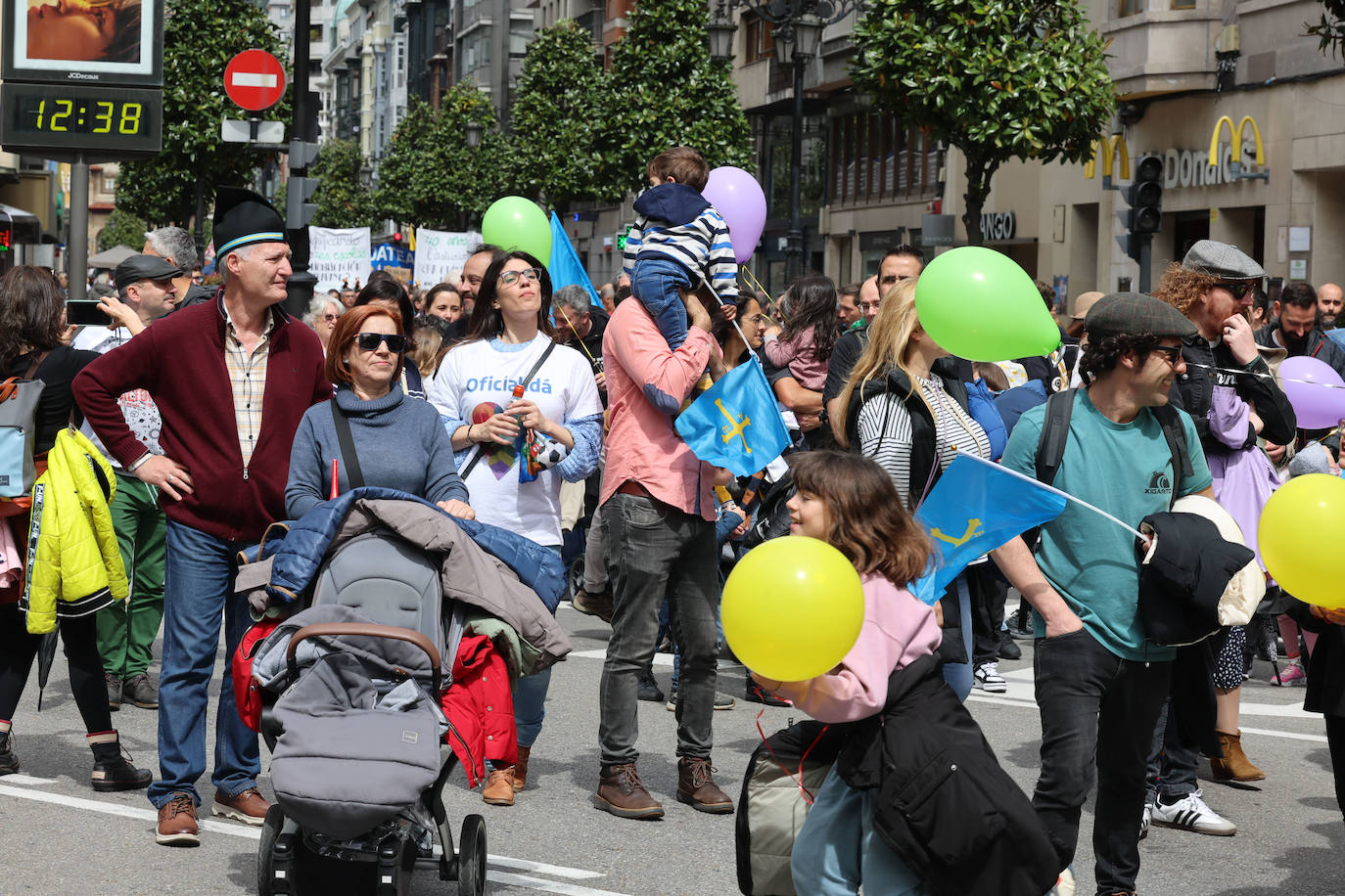 Las imágenes que deja la manifestación en Oviedo por la oficialidad del asturiano