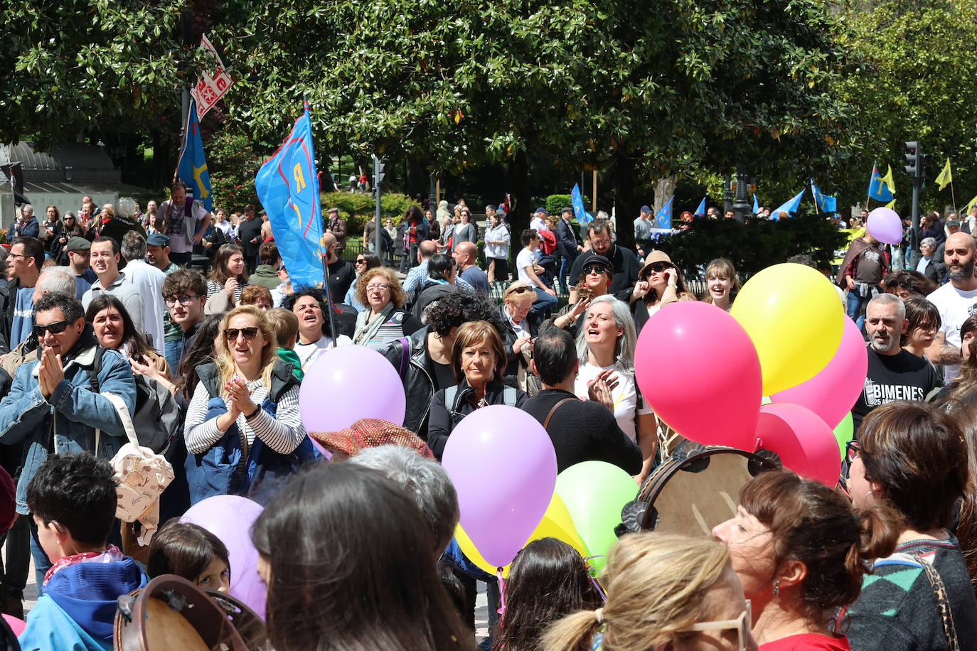 Las imágenes que deja la manifestación en Oviedo por la oficialidad del asturiano