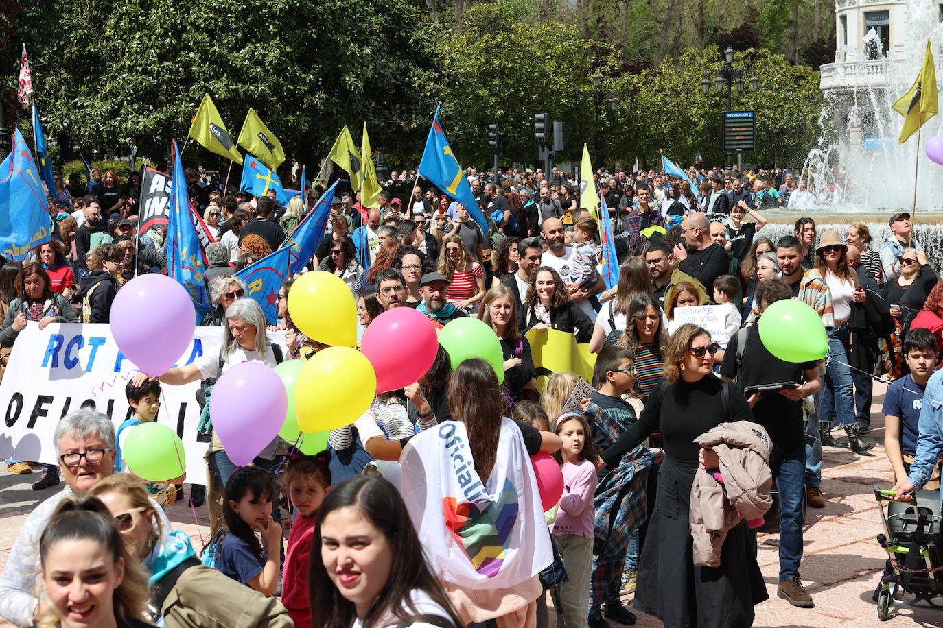 Las imágenes que deja la manifestación en Oviedo por la oficialidad del asturiano