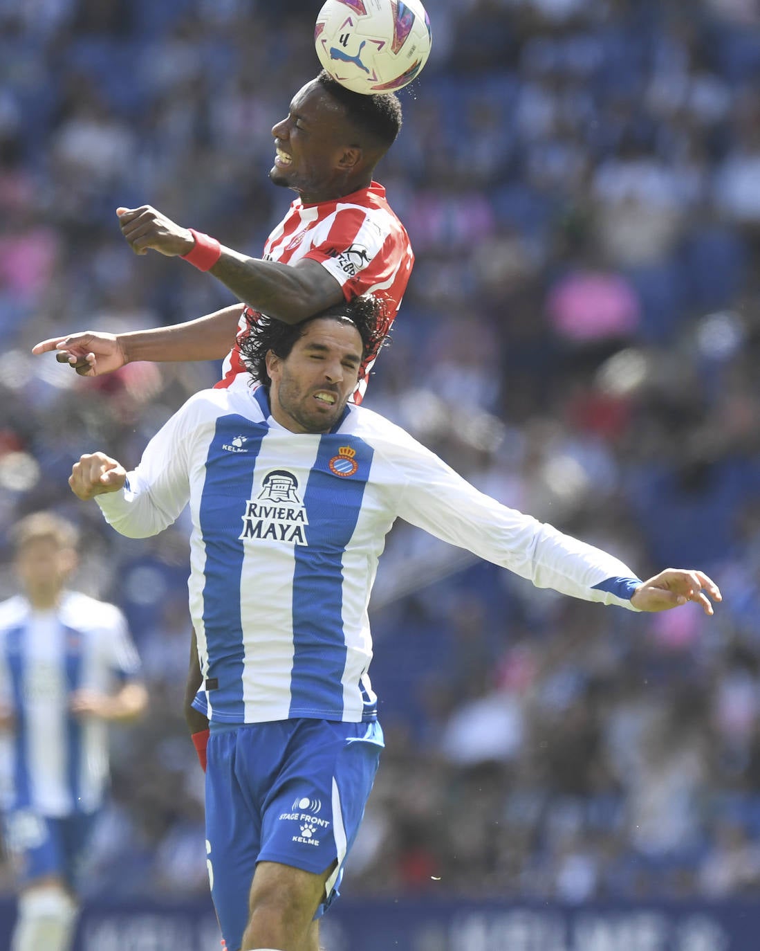 Las imágenes que deja el partido entre el Espanyol y el Sporting de Gijón