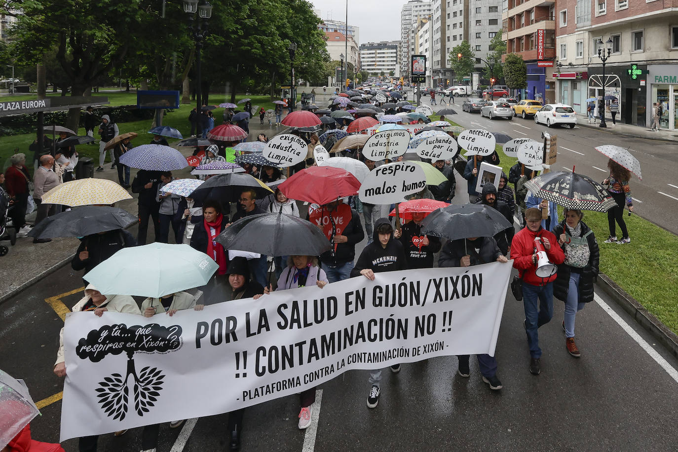 Gijón, contra la contaminación: «No aguantamos más mentiras ni promesas incumplidas»