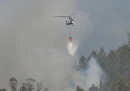 Incendio en Las Regueras en abril de 2023.