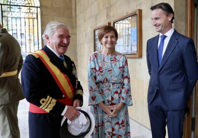 Carmen Moriyón, en la misa previa a la Jura de Bandera.