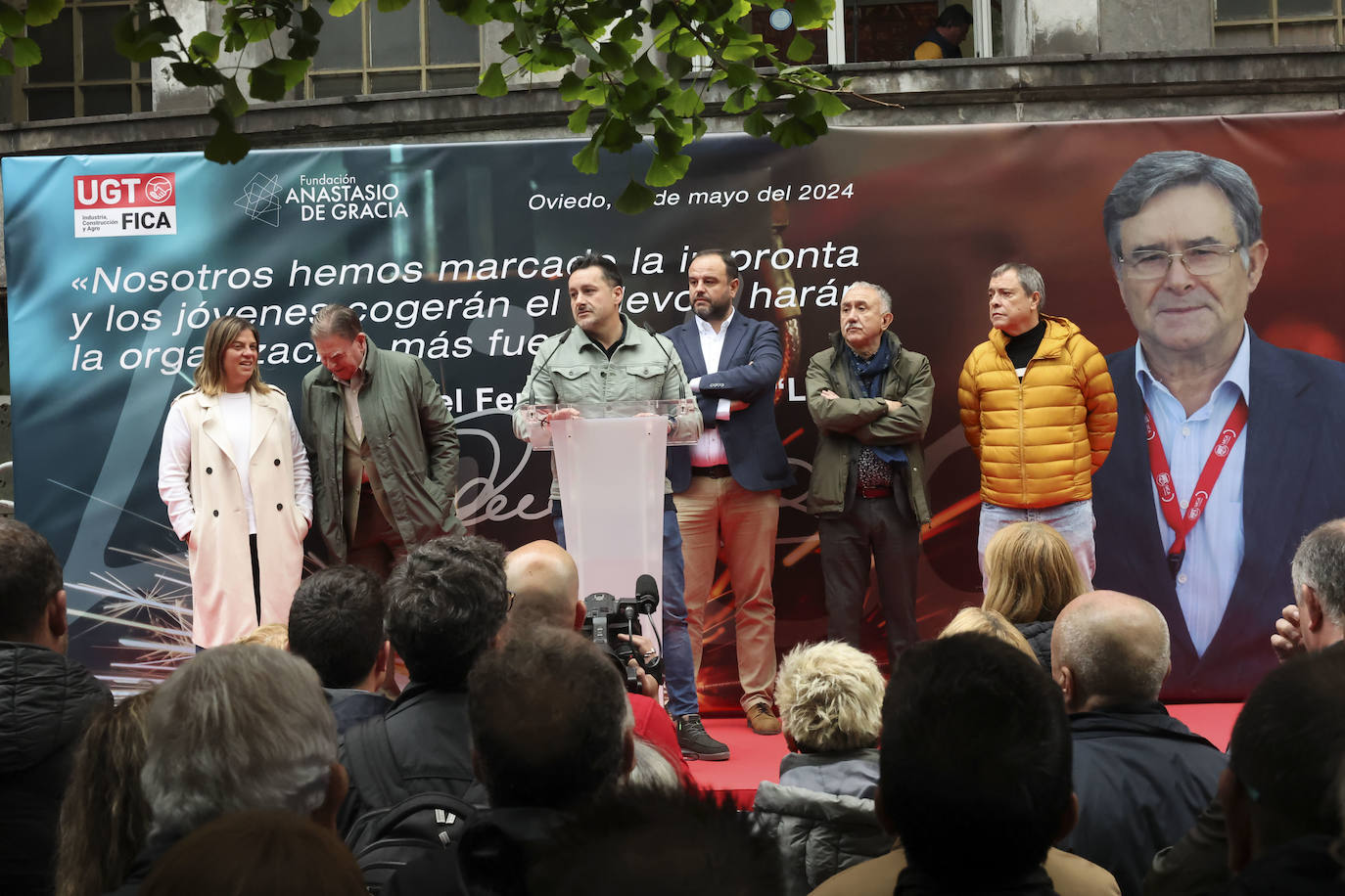 Así ha sido el homenaje de UGT a Lito, su histórico líder sindical