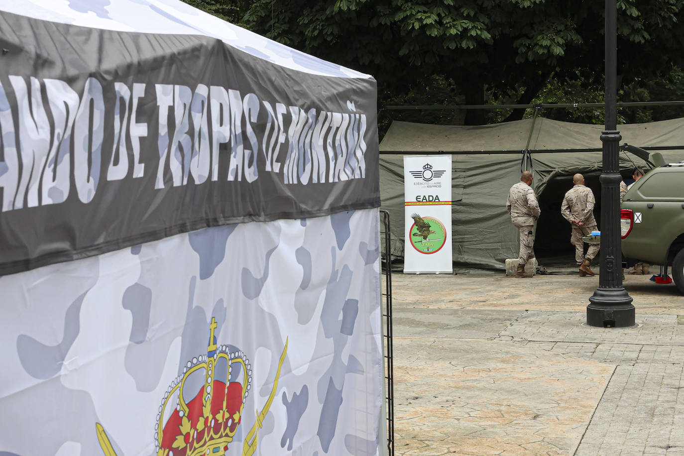 Los preparativos de las Fuerzas Armadas en Oviedo