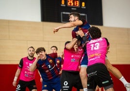 Un lance del último encuentro del Unión Financiera ante el Barcelona Atlétic