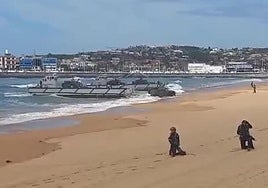 Así será el desembarco en la playa de San Lorenzo de Gijón
