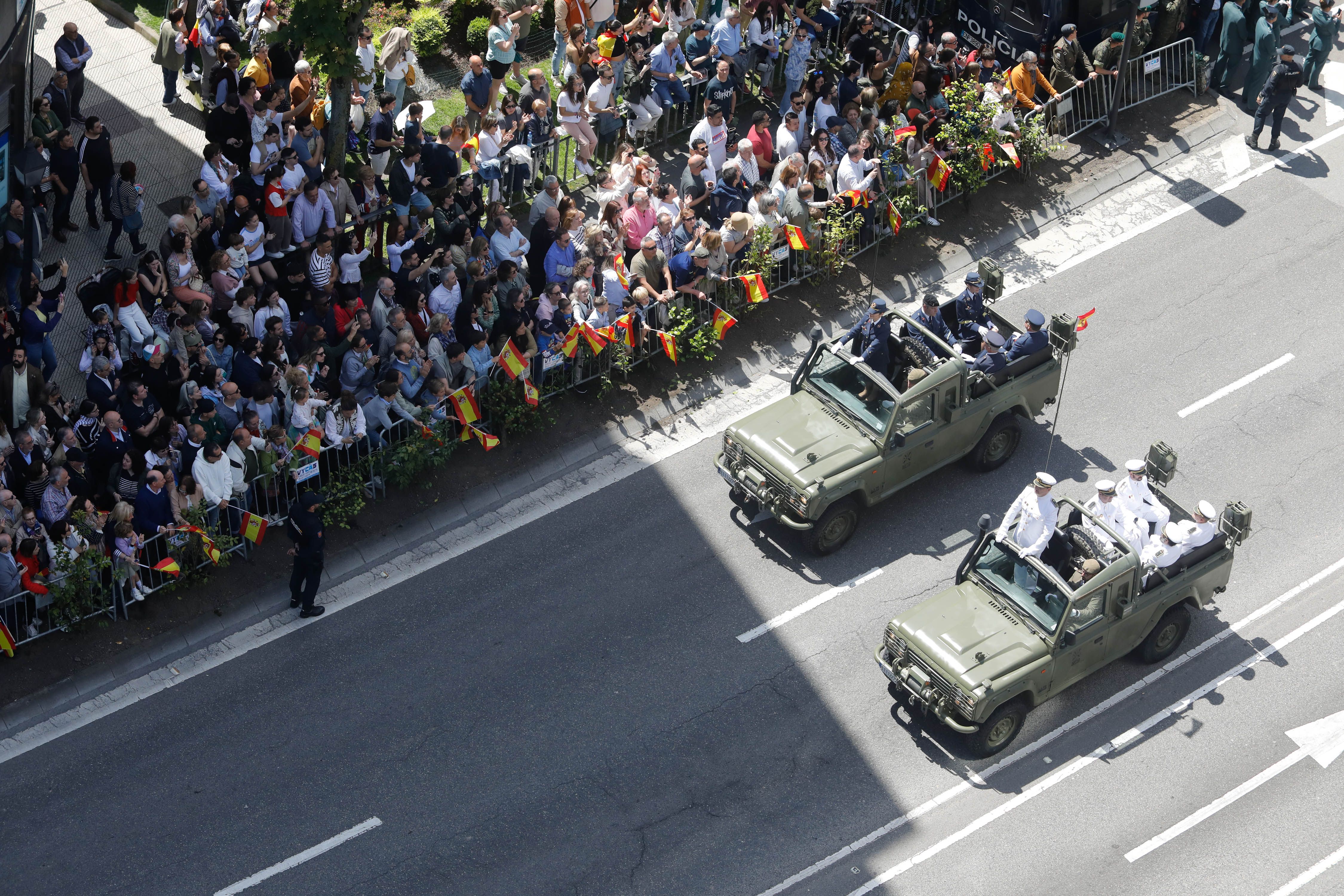 El desfile del Día de las Fuerzas Armadas, desde arriba