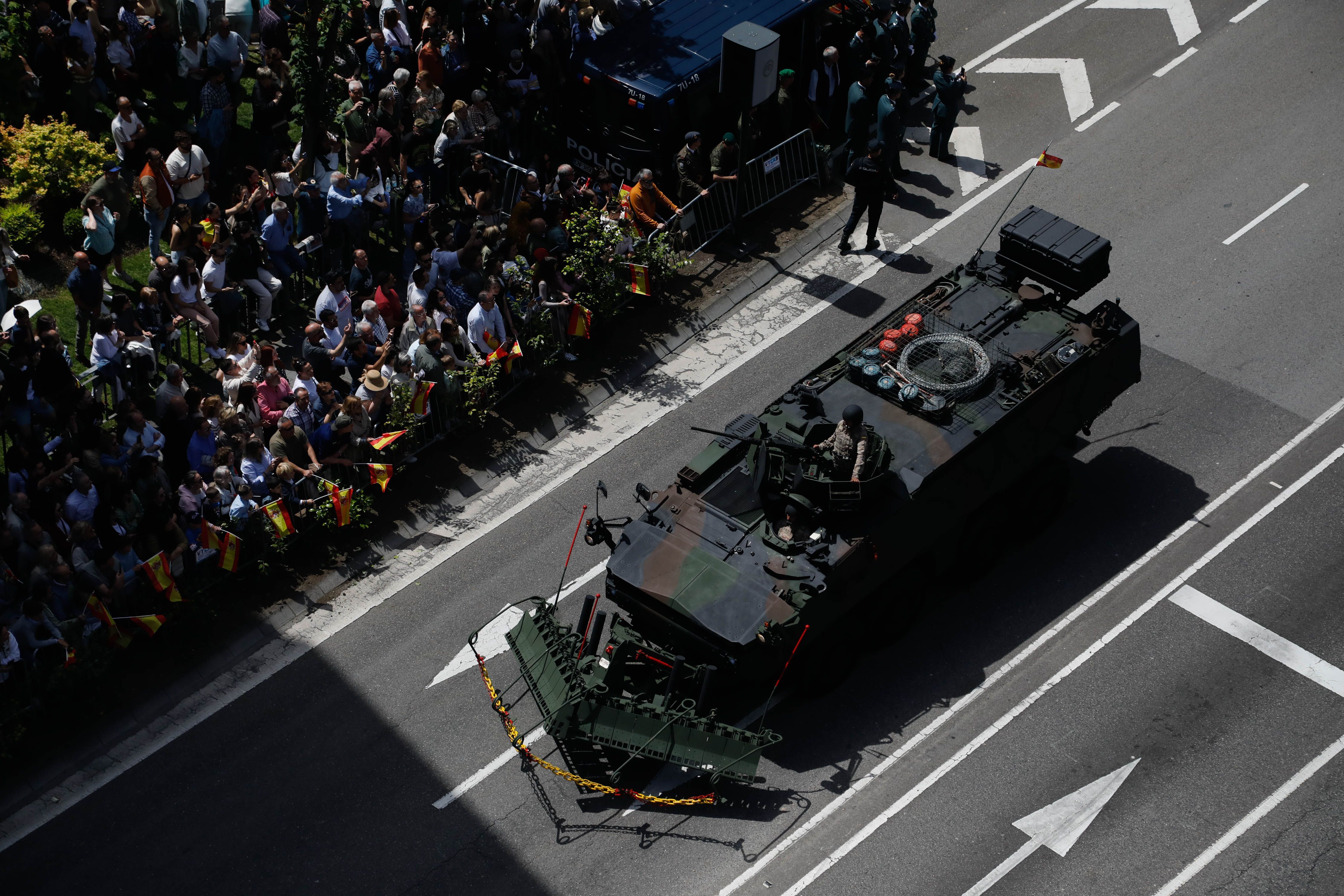 El desfile del Día de las Fuerzas Armadas, desde arriba