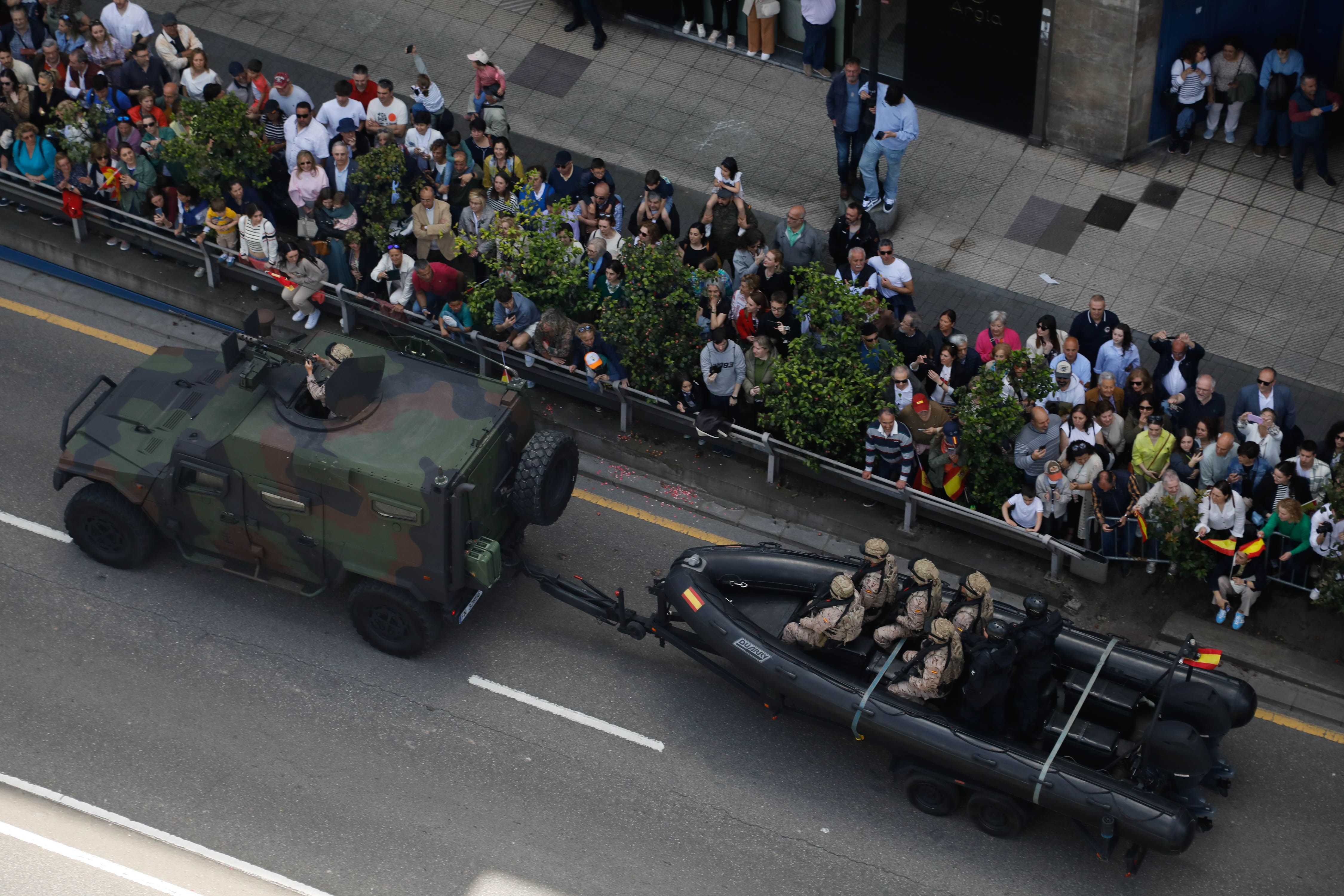 El desfile del Día de las Fuerzas Armadas, desde arriba