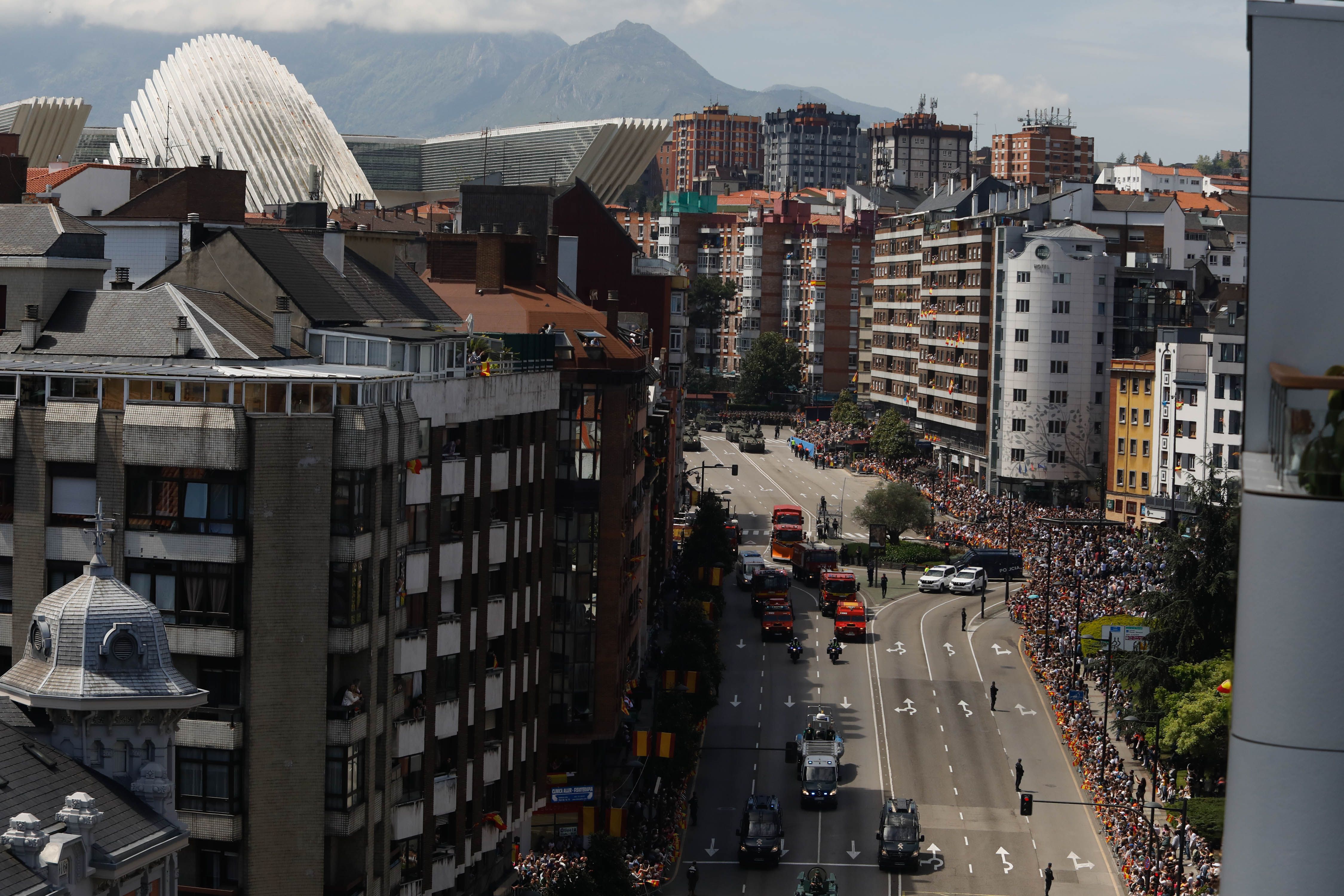 El desfile del Día de las Fuerzas Armadas, desde arriba