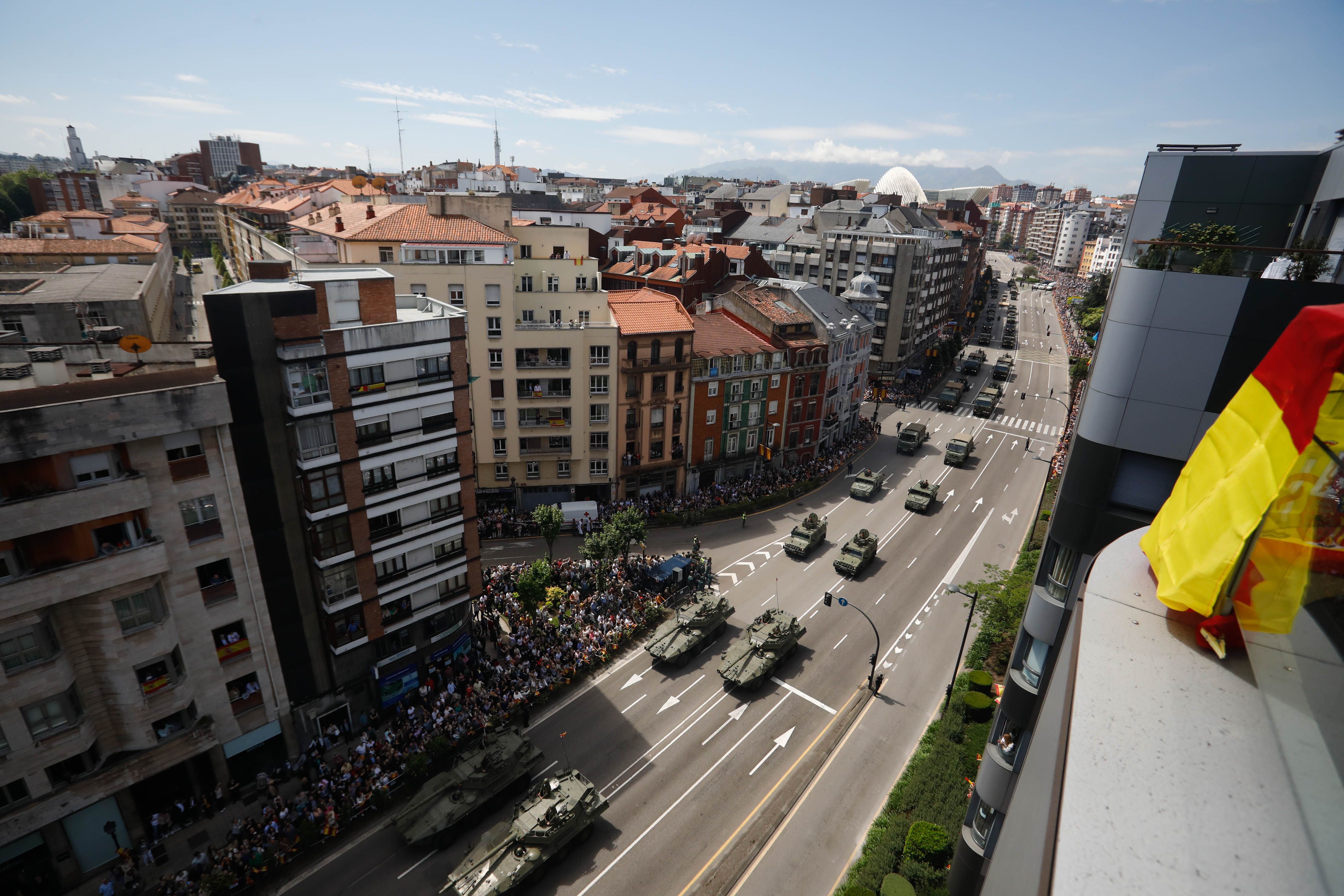 El desfile del Día de las Fuerzas Armadas, desde arriba