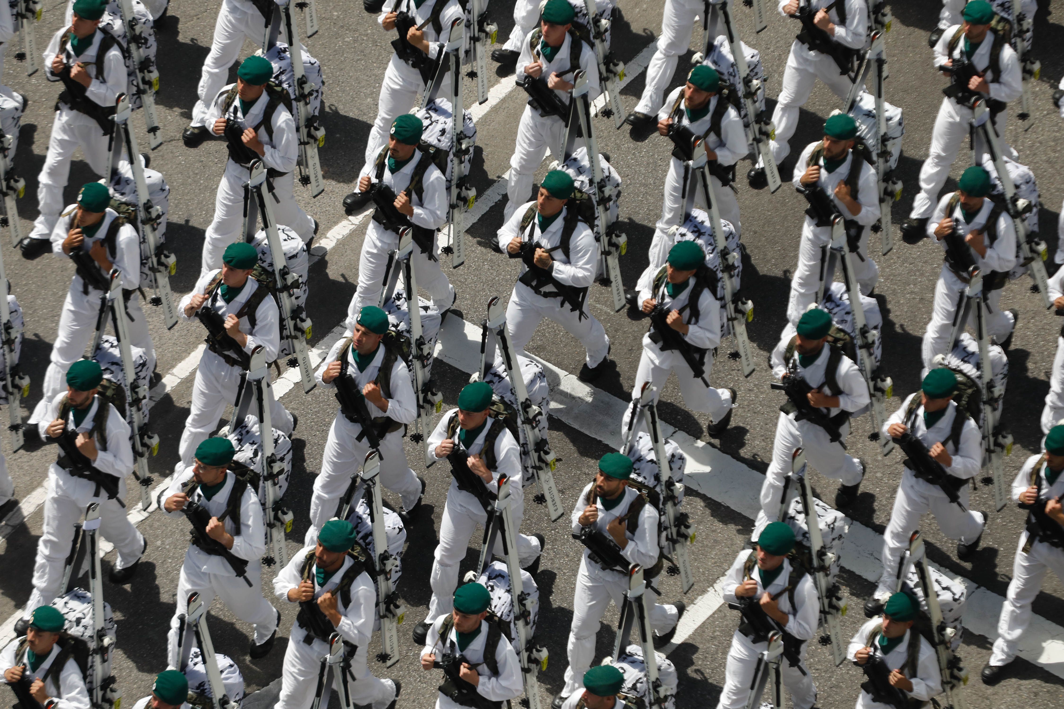 El desfile del Día de las Fuerzas Armadas, desde arriba