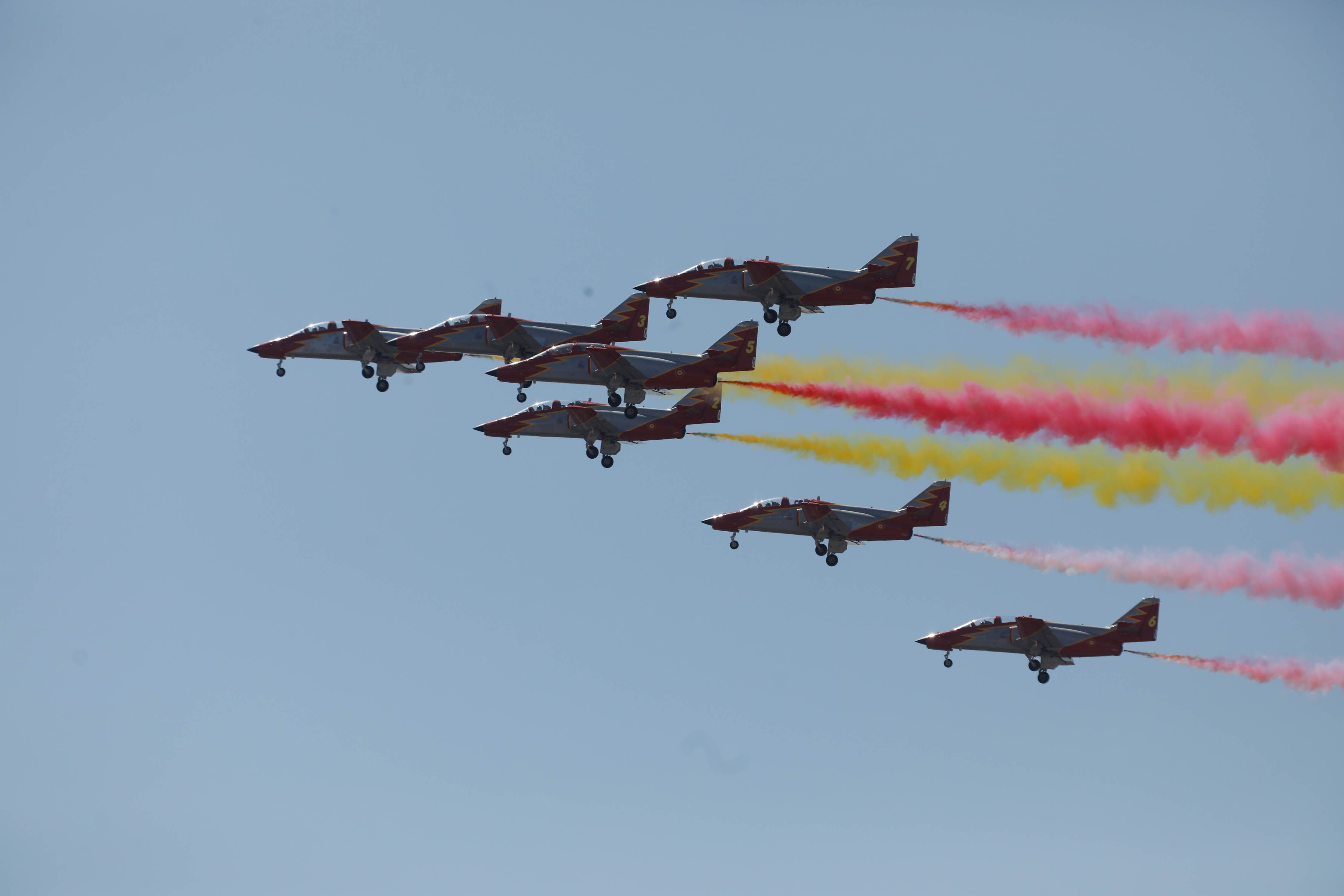 El desfile del Día de las Fuerzas Armadas, desde arriba