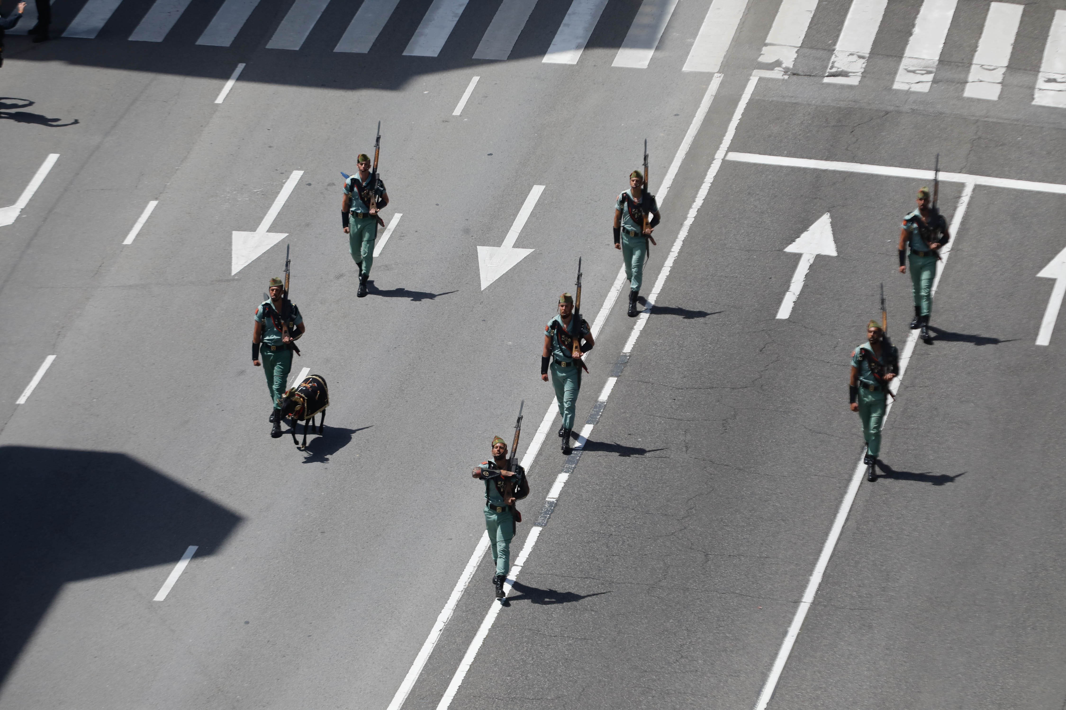 El desfile del Día de las Fuerzas Armadas, desde arriba