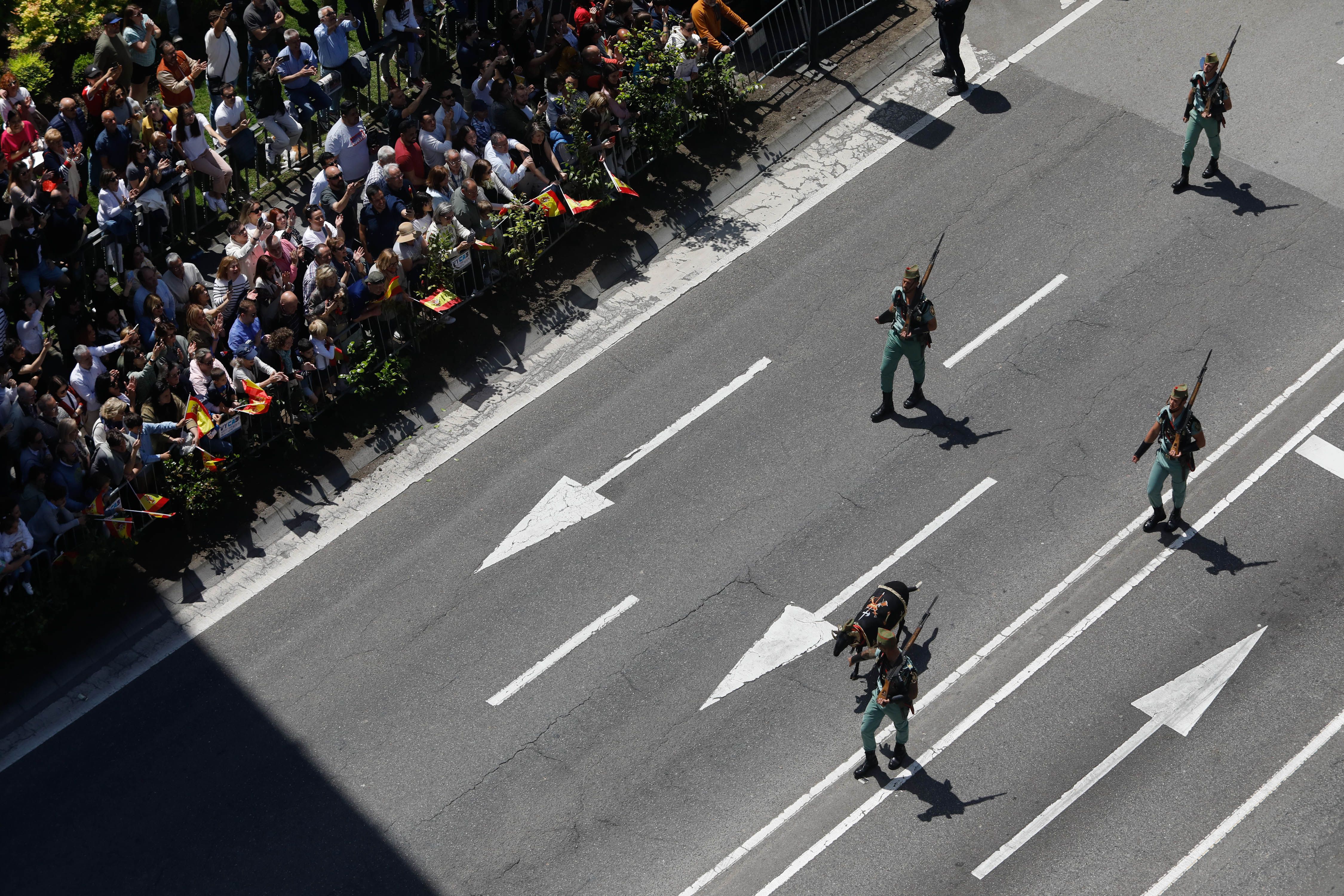 El desfile del Día de las Fuerzas Armadas, desde arriba