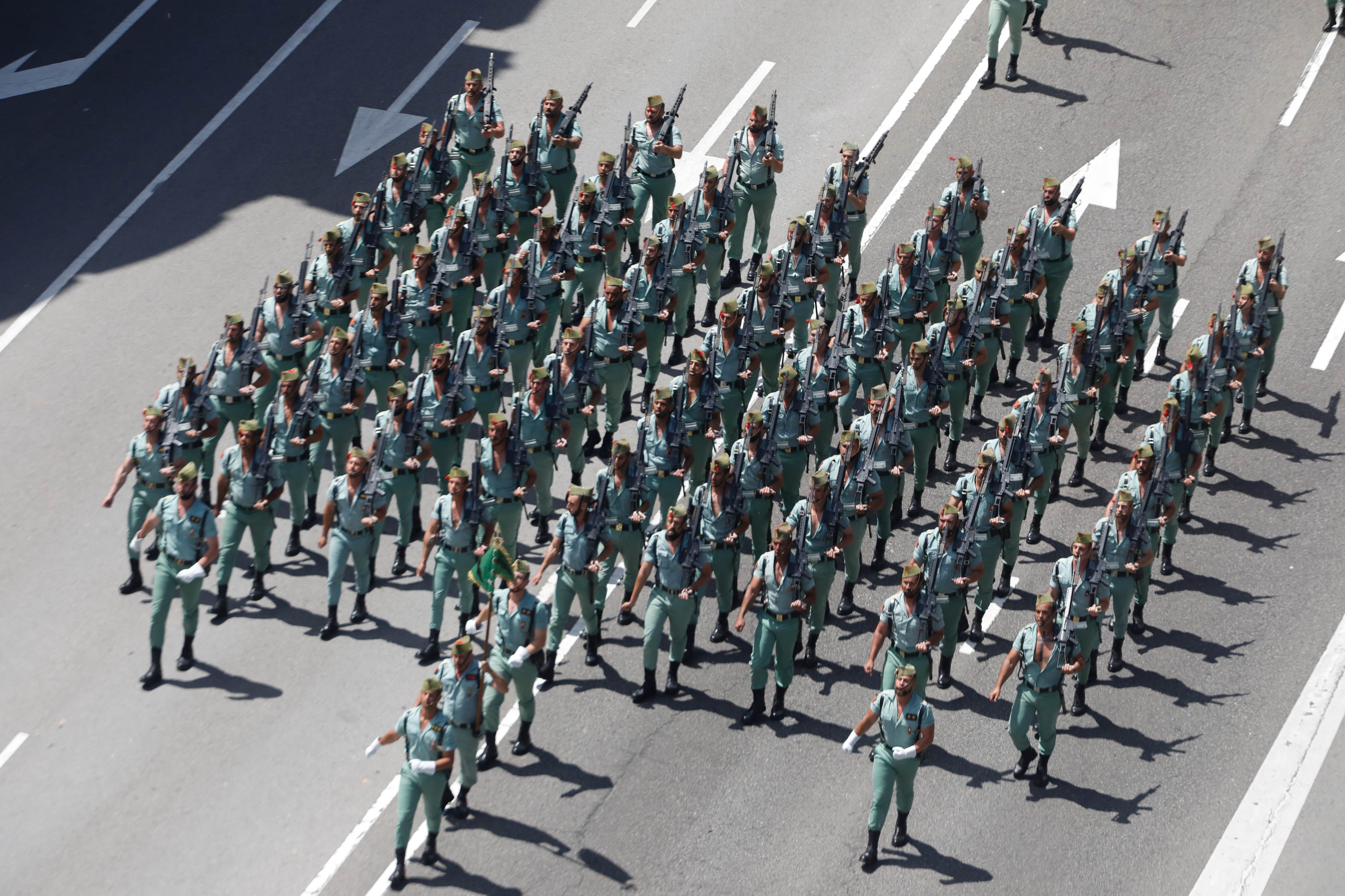 El desfile del Día de las Fuerzas Armadas, desde arriba