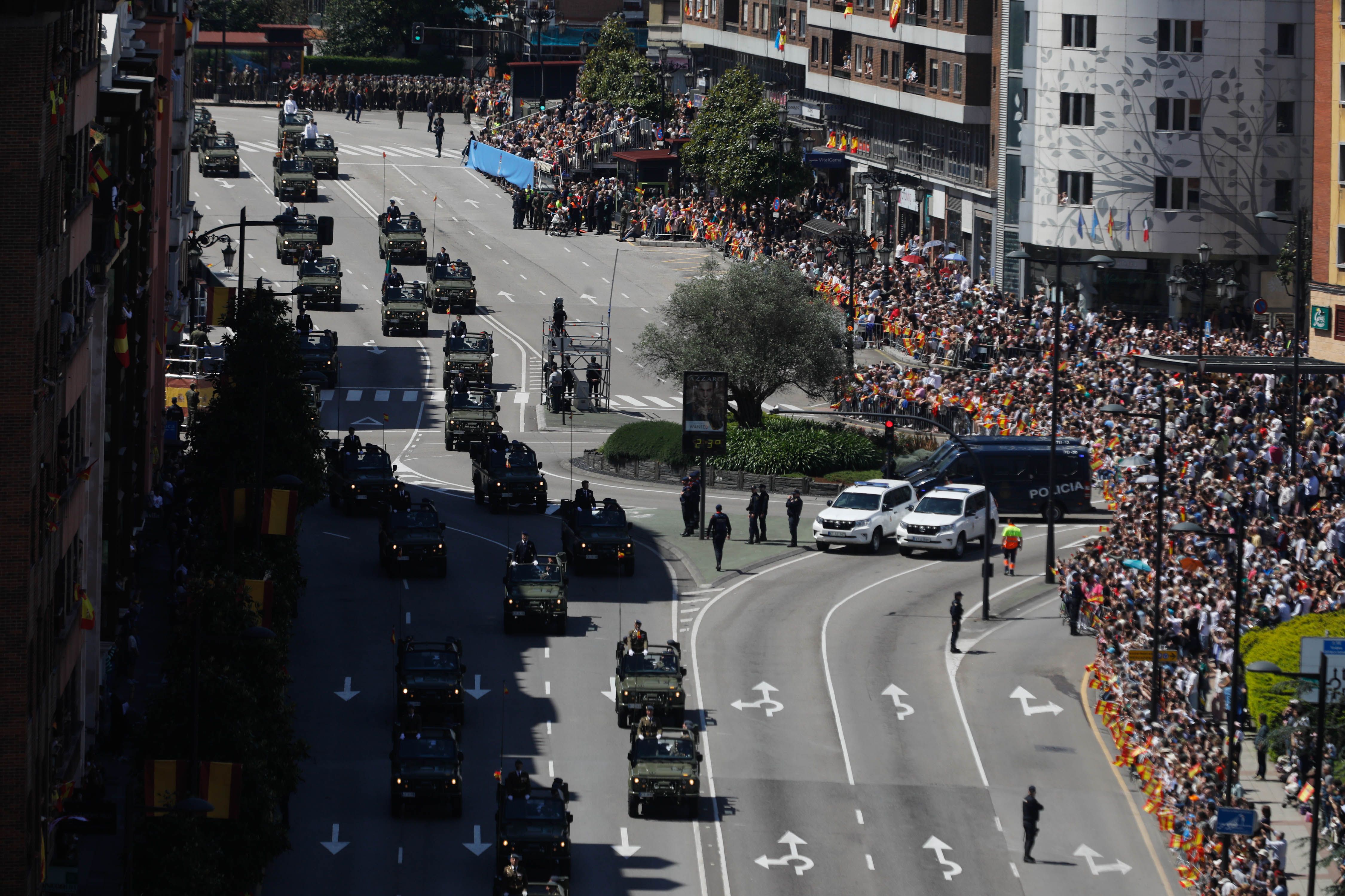 El desfile del Día de las Fuerzas Armadas, desde arriba