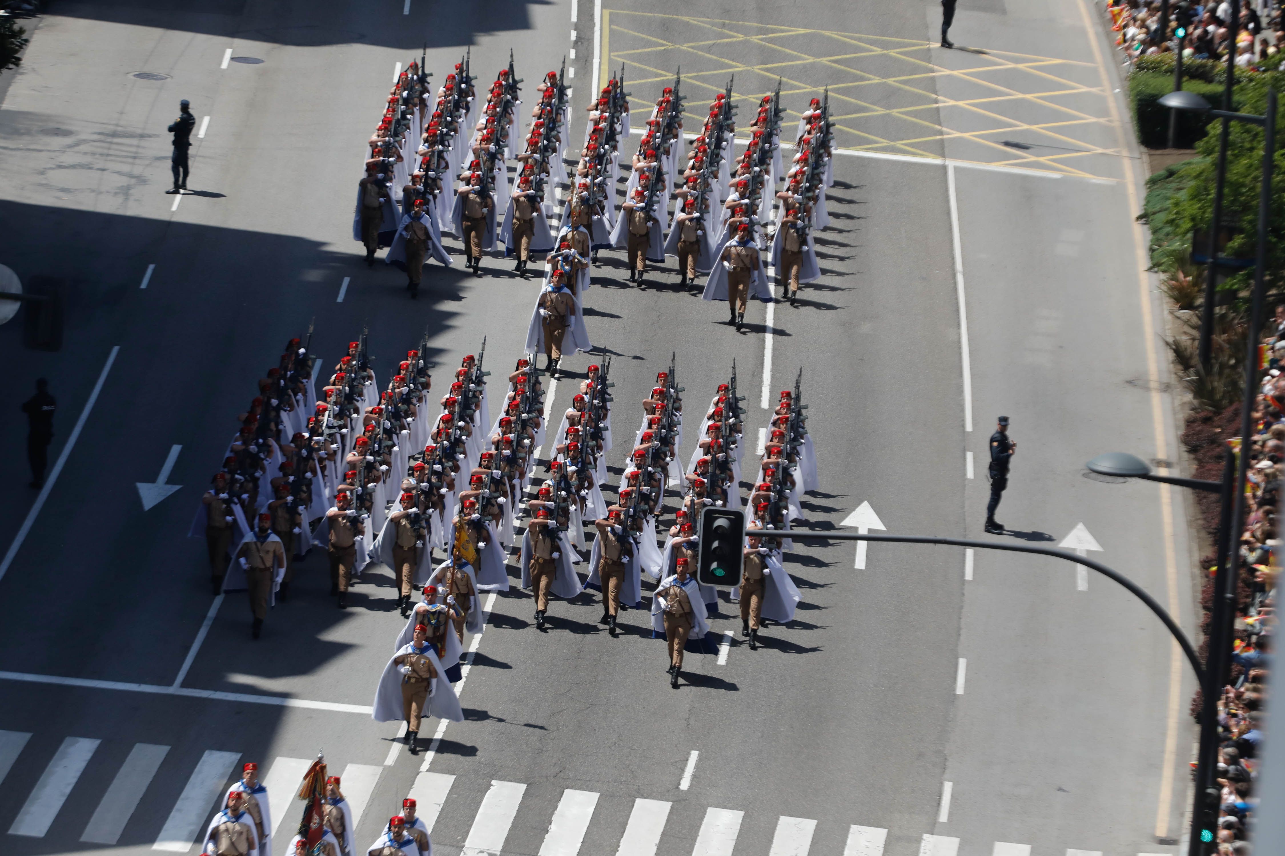 El desfile del Día de las Fuerzas Armadas, desde arriba