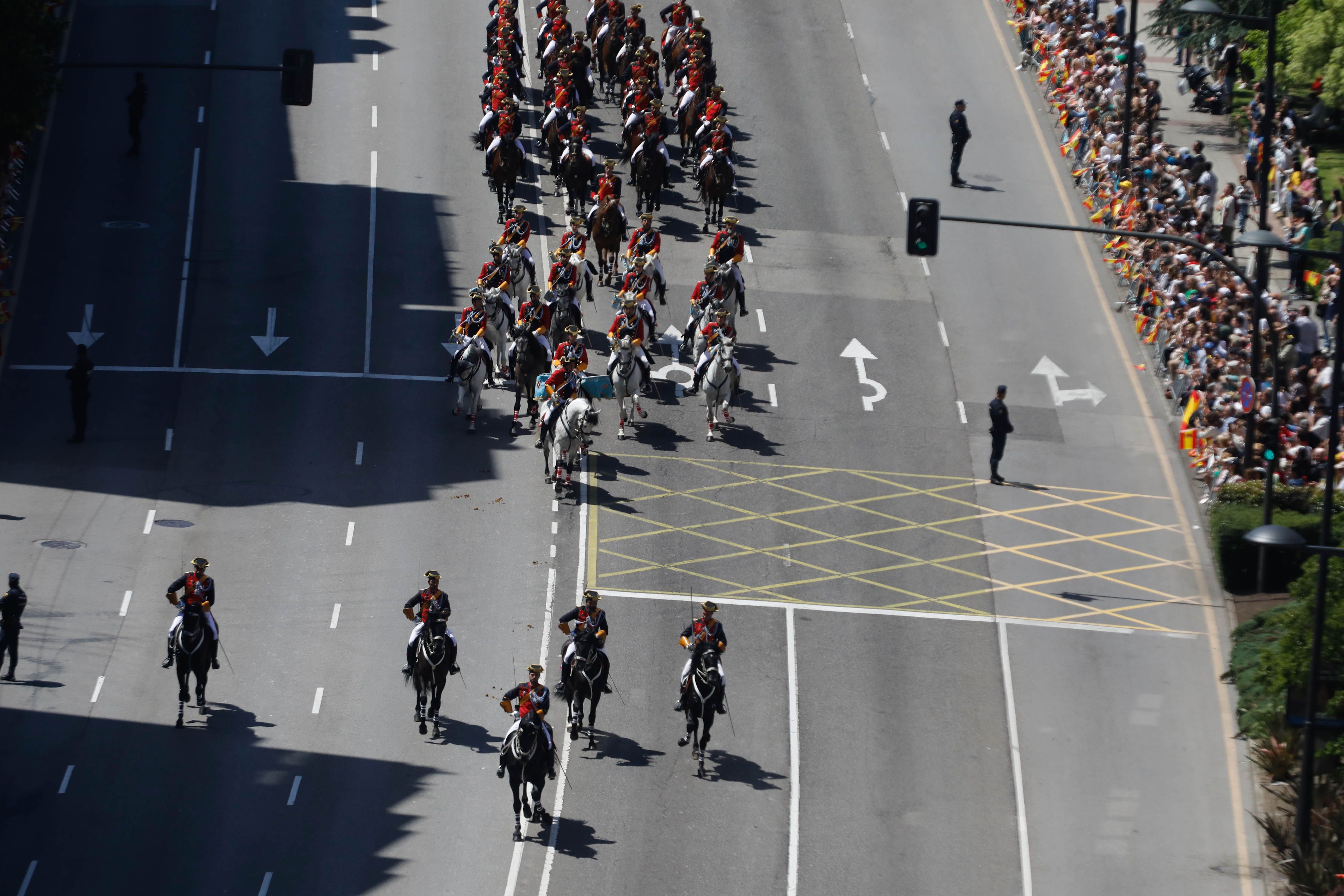 El desfile del Día de las Fuerzas Armadas, desde arriba