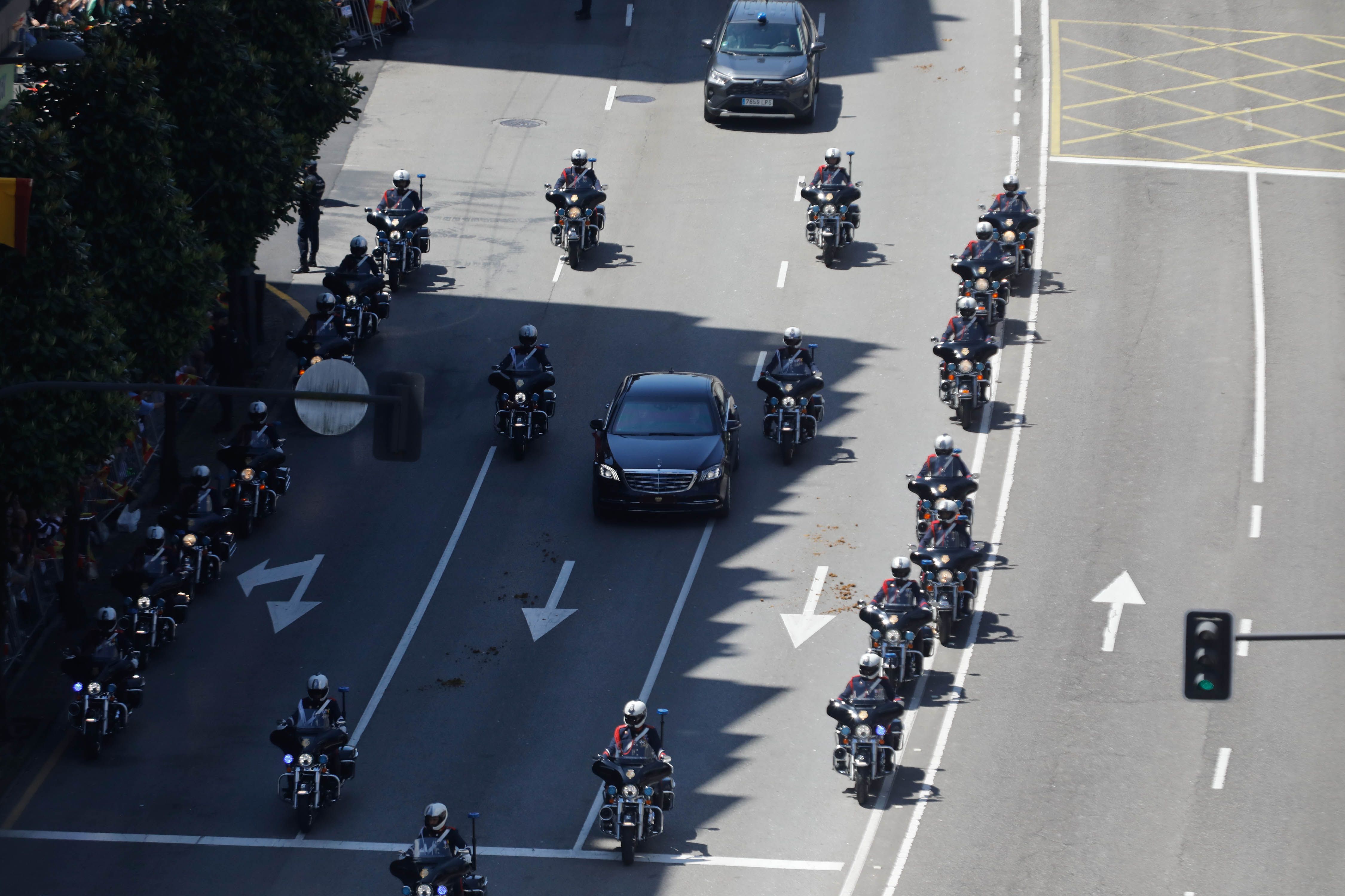 El desfile del Día de las Fuerzas Armadas, desde arriba