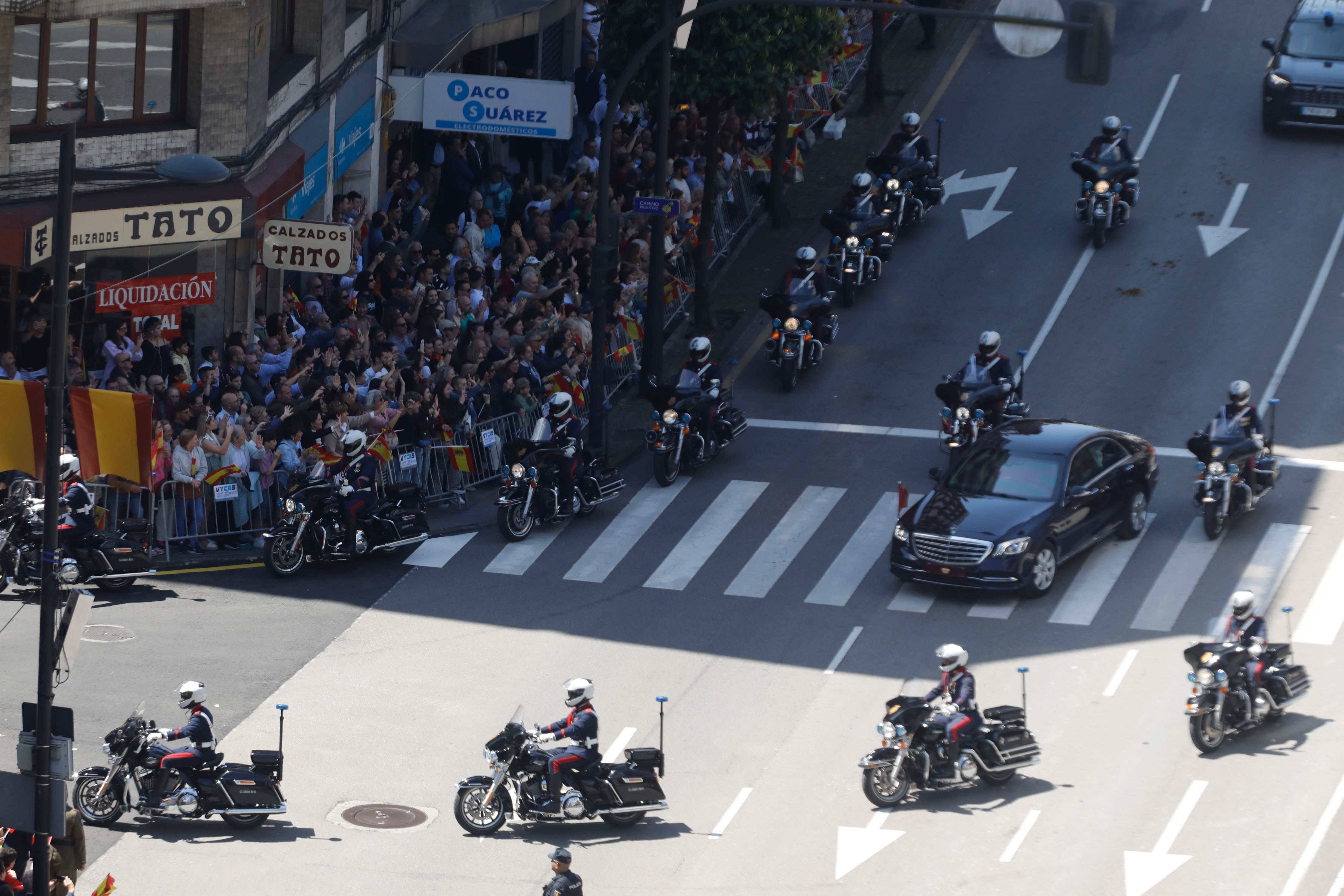 El desfile del Día de las Fuerzas Armadas, desde arriba